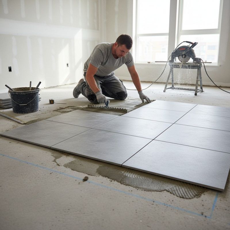 Mosaic Tile Floor Installation in Loudoun County, VA